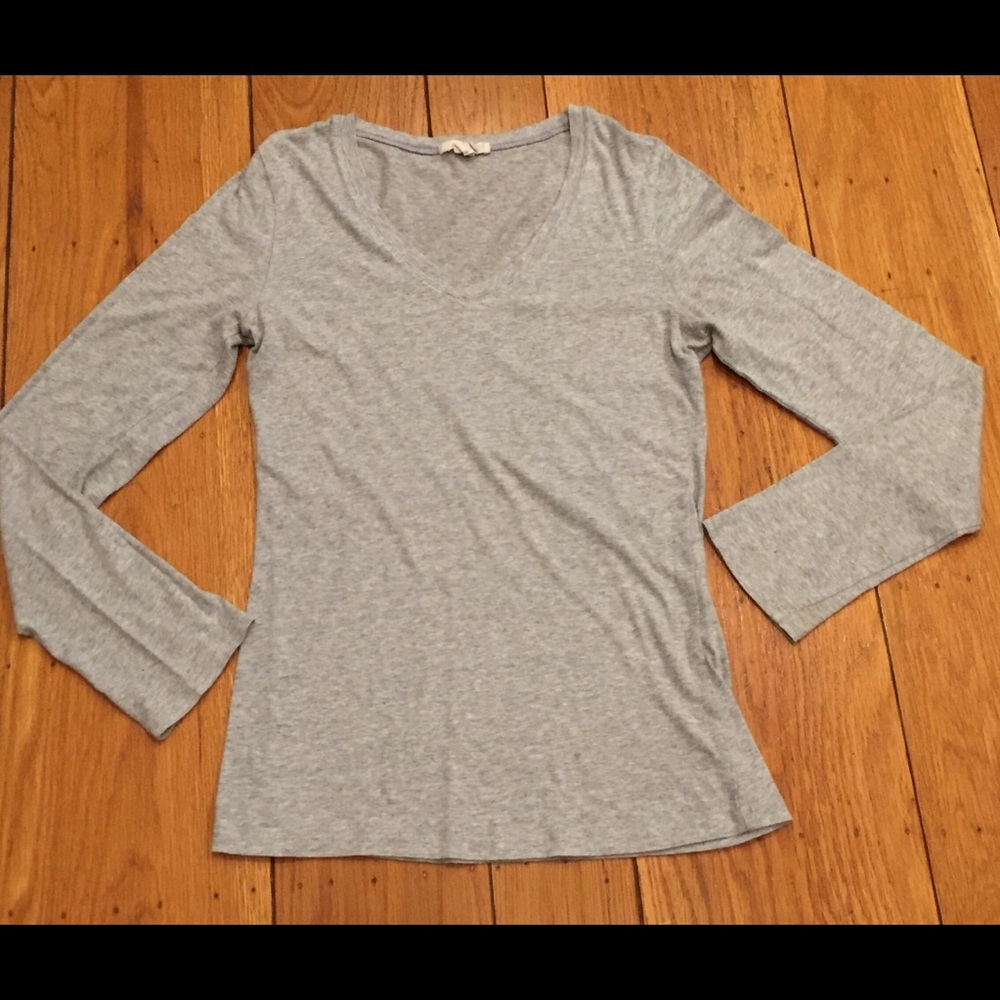 Bozzolo Basic V-Neck Soft Long Sleeve T Shirt